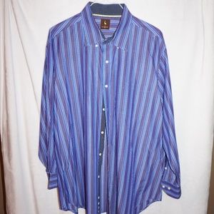 2/$20 Tailorbyrd Blue Stripe Button Down 2XL